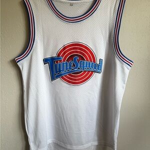 Men’s White TuneSquad #10 Lola Basketball Jersey